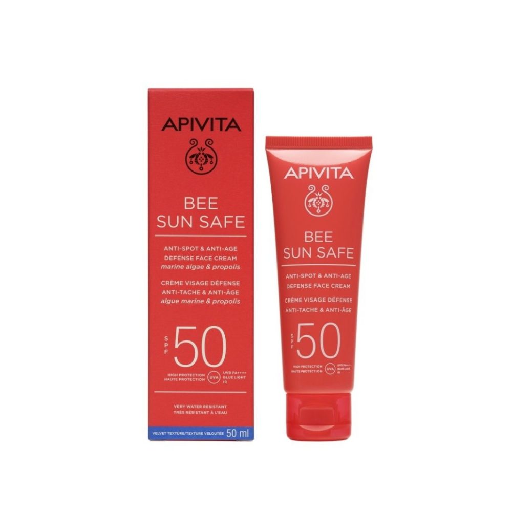 Apivita Bee Sun Safe Krema za lice protiv mrlja i starenja SPF50 50 ml