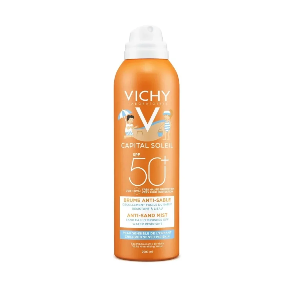 Vichy Capital Soleil Dječji sprej protiv priljepljivanja pijeska na kožu SPF 50+, 200 ml