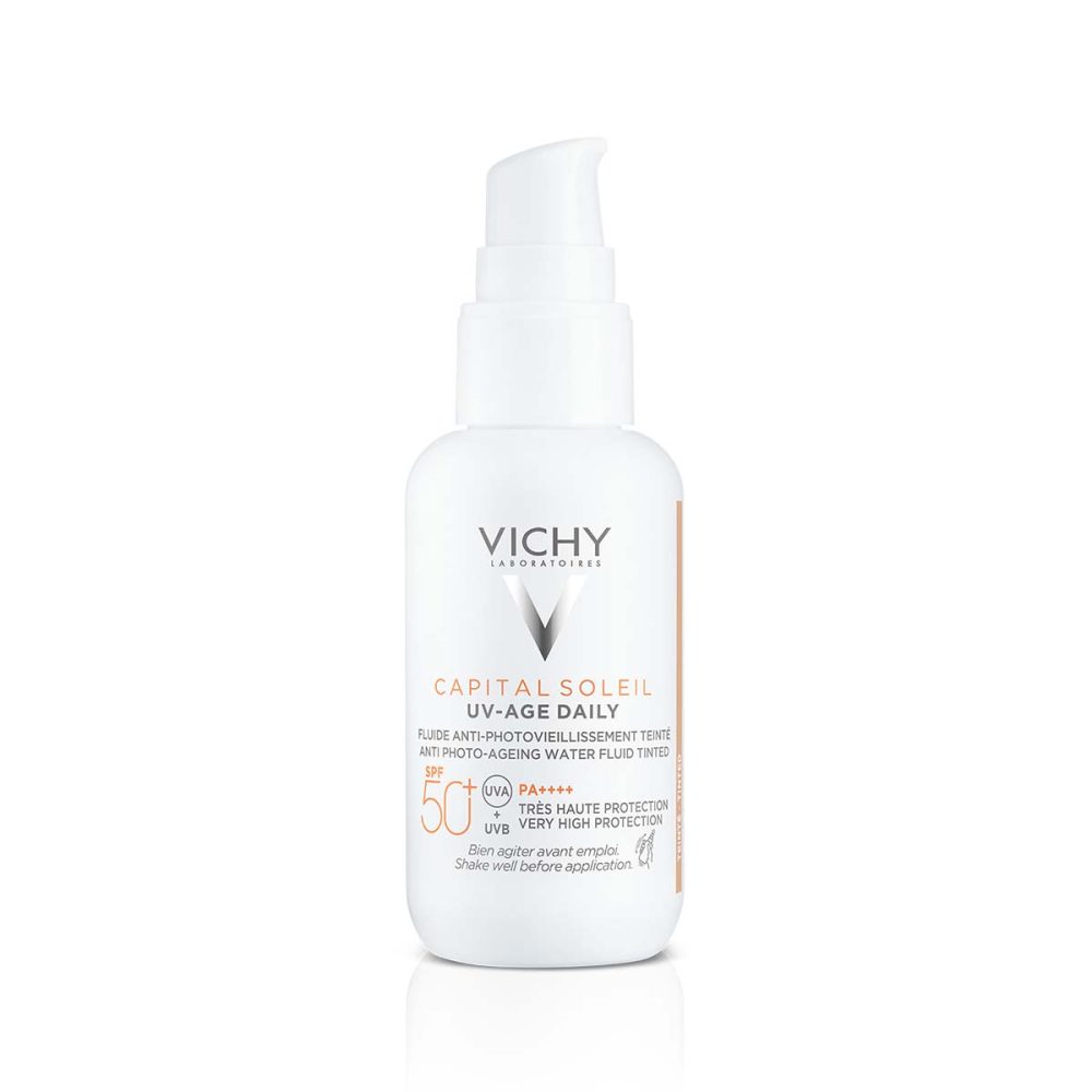 Vichy Capital Soleil UV-AGE Daily tonirani vodeni fluid protiv fotostarenja SPF50, 40 ml