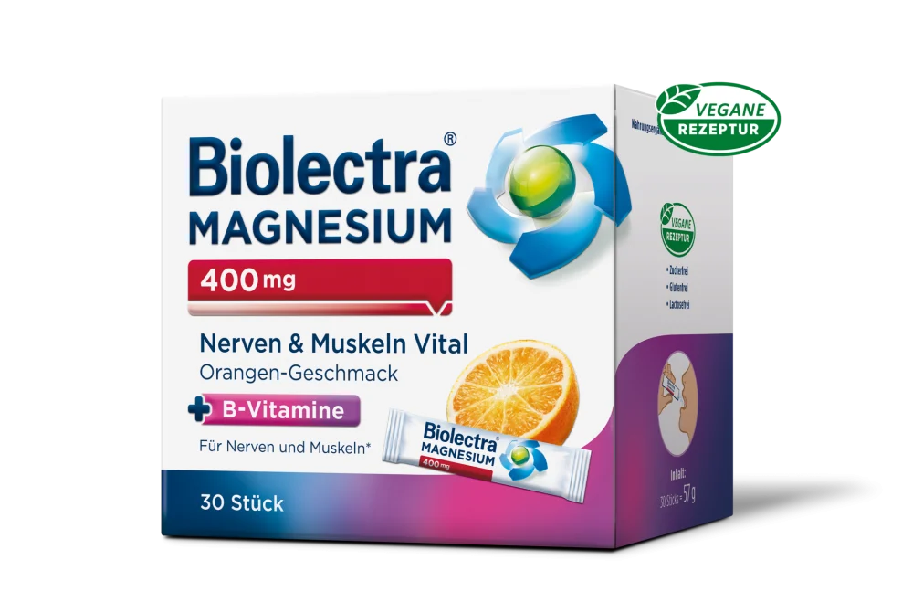 Biolectra Mg 400 mg Nerven Muskeln Vital Direkt vrećice a30