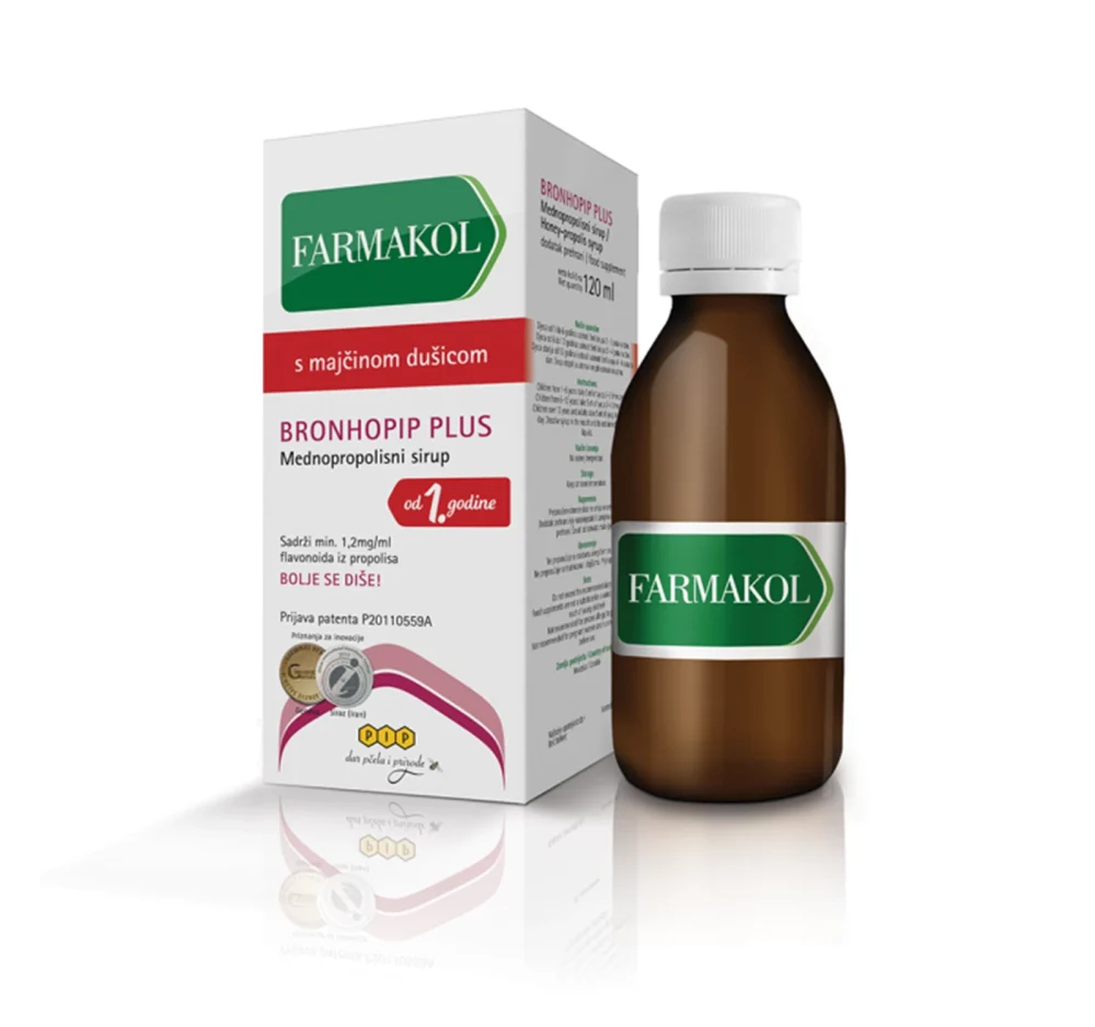 Farmakol Pip Bronhopip Plus sirup s majčinom dušicom 120 ml