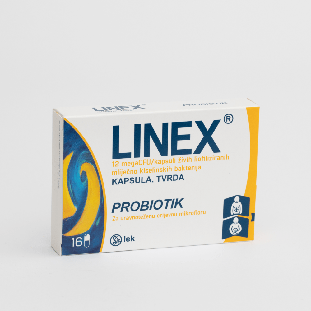 LINEX probiotik, kapsule tvrde, 16 kom