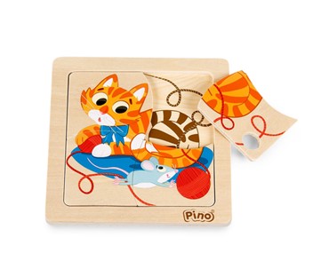 PINO Mini Slagalica Mačka i Miš (4 elementa)