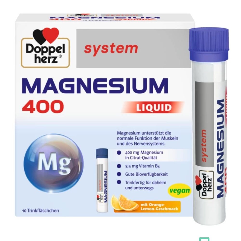 Doppelherz tečni magnezij 400 ampula