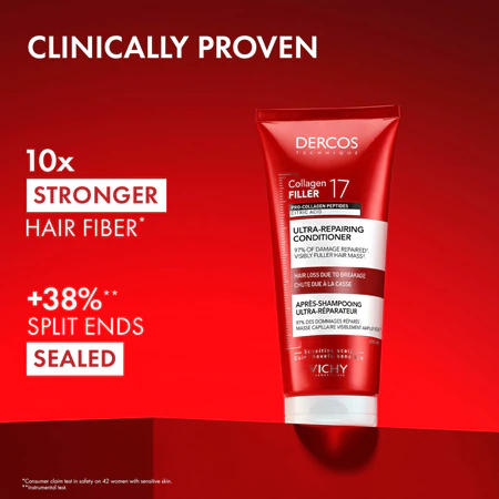 Vichy Dercos Collagen 17 Filler Ultra-obnavljajući balzam 200 ml - Slika 4